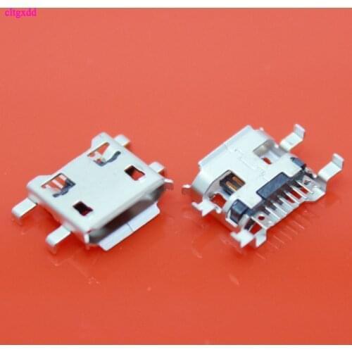 Clgxdd 10pcs Micro USB Connector 5pin 0.72mm heavy plate B type have curling side Female Jack For Mobile Mini USB repair mobile