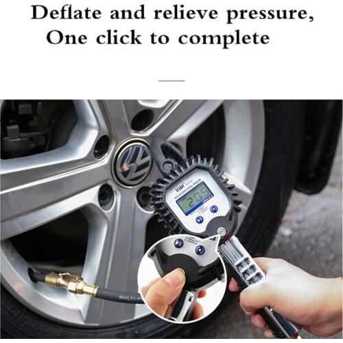 Air Pressure Gauge Tire pressure High-precision Belt Car Monitor Digital Display Pump