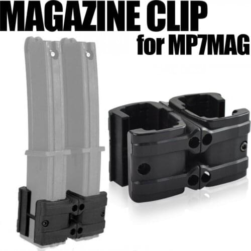 Airsoft MP7 Double Magazine Clip Tactical Rifle Gun Magazine Parallel Connector Maglink Coupler Military Hunting Accessories