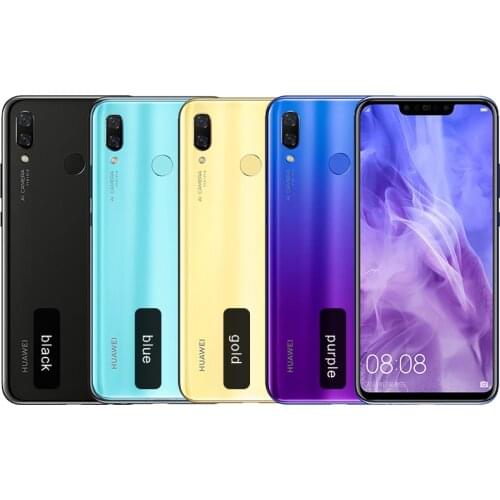 New Original Huawei nova 3 6GB RAM 128GB ROM Mobile Phone Kirin 970 2340x1080 Qcta-core Dual Front Back Camera 24.0MP+2.0MP