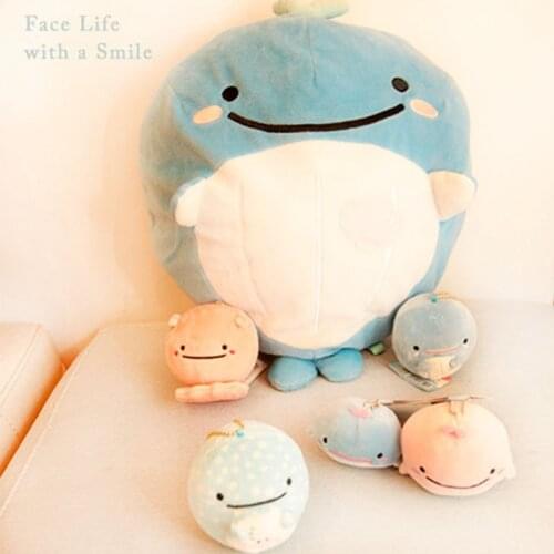 Kawaii Plush Doll Dolphin Blue Whale Cut Cartoon Coin Purse Pendant Soft Stuffed Toy For Kids Gift