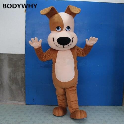 Classic Furry Dog Mascot Costume Halloween Birthday Party Cartoon Apparel Fancy Dress Costume for Adult Purim Cosplay Costumes