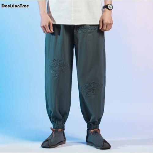 2021 buddha buddhist zen lay meditation trousers shaolin monk kung fu martial arts pants wushu bloomers kung fu running pants