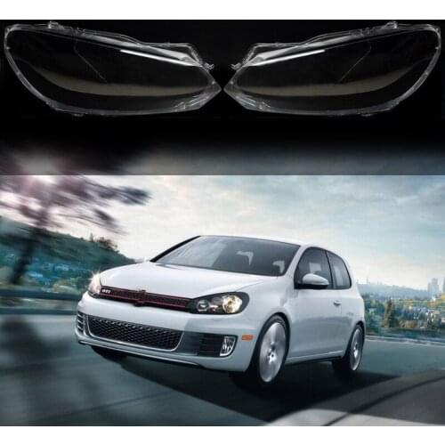 Car Headlight Lens Cover RIGHT+LEFT Fit for Golf 6 MK6 10-14 NEW 2pcs /set