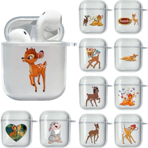 Disney Bambi Soft Case For Apple Airpods 2 Cover Earphone Case Clear TPU Capa Cute Headset Box For airpod 1