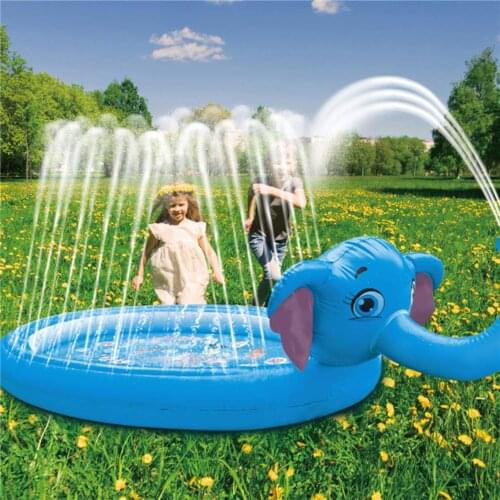 Elephant Inflatable Sprinkler Pad Water Play Mat Sprinkle And Splash Play Mat Toy For Outdoor Swimming Beach Lawn Children Kids