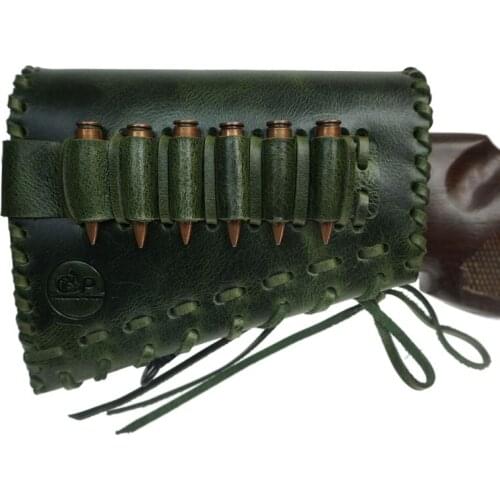 Hunting Tactical Shotgun Buttstock Ammo Cartridge Shell Holder Adjustable Leather Rifle Cheek Rest Raiser Pad Gun Accessories