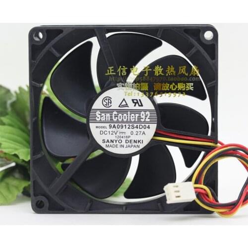 Original 9A0912S4D04 DC12V 0.27A 9025 9CM axial flow mute chassis power supply CPU cooling fan