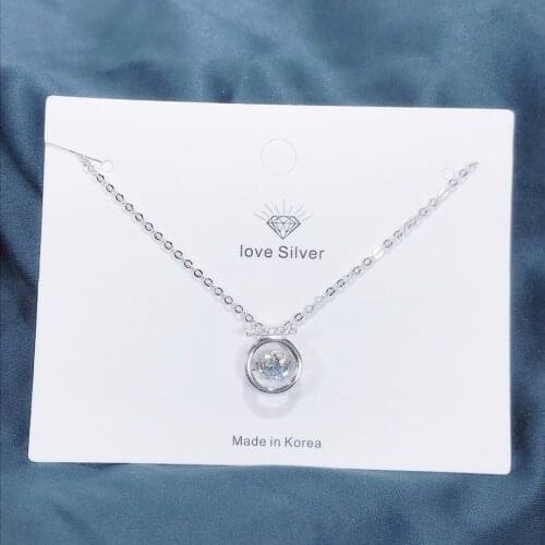 Party Cute/Romantic Zircon Rose Gold Pendant Necklace Designer Luxury Jewelry Gifts For Women Bridesmaid Silver Necklaces