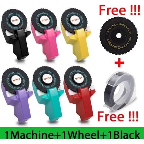 3PK 3D Embossing Tape For MoTex E101 Embossing Label Maker Multicolor Manual Typewriter for 9mm Dymo 3D DIY Embossing Label