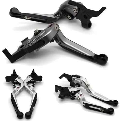 With logo Motorcycle Frame Ornamental Foldable Brake Handle Extendable Clutch Lever For DUCATI Scrambler
