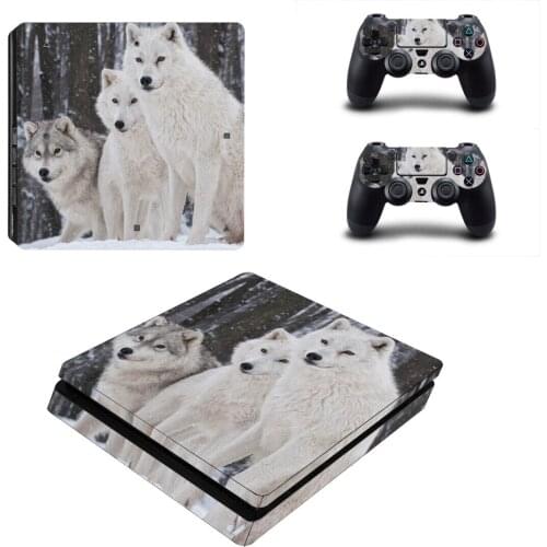 Wolf Style PS4 Slim Skin Sticker for Sony Playstation 4 Slim Console & 2 Controllers Decal Vinyl Protective Skins Style 10