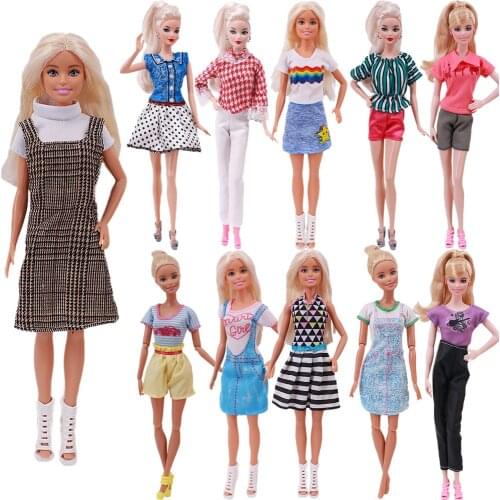 Barbies Clothes Daily Home Apparel Fashion Dresses Denim Skirt In Various Colors For 11 Inch Barbies Doll,DIY Gifts Accessories