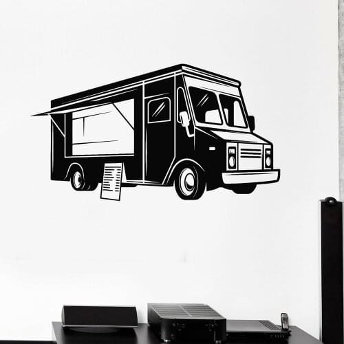 Car Pattern Vinyl Wall Decal Food Truck Cook Car Home Bedroom Living Room Decor Boys Room Art Mural Wall Deciration M337