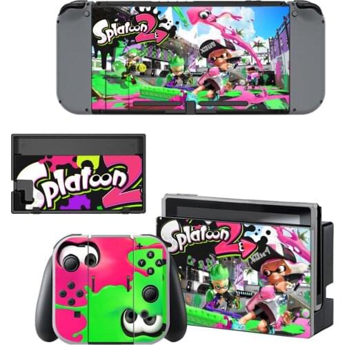 Splatoon 2 Screen Protector Sticker Skin for Nintendo Switch NS Console Dock Charger Stand Holder Joy-con Controller Vinyl