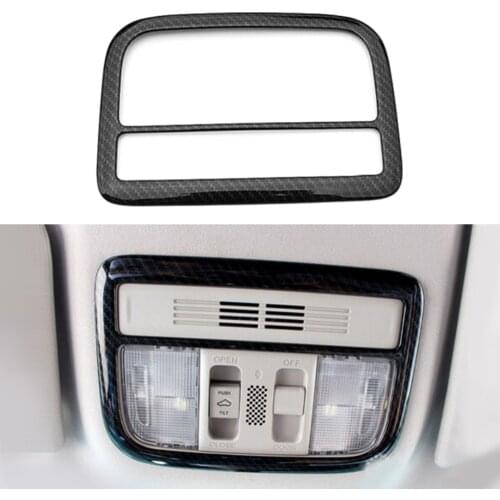 Car Inner Reading Light Lamp Cover For Honda Civic 10th 2016 2017 2018 2019 2020 2021 Carbon Fiber Decoration Trim ABS Plastic