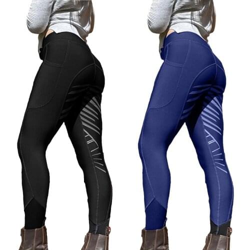 Women Riding Pants Exercise High Waist Sports Yoga Riding Equestrian Breeches Solid Color Tight Straight-leg Ladies pants
