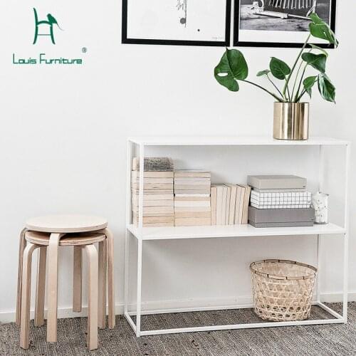Louis Fashion Coffee Tables Nordic Minimalist Bookcases Iron Vestibule Sofa Rectangular Wall Narrow Table Display