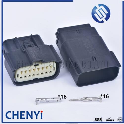 1 set 16 Pin 33472-1601 33482-1601 Headlight Socket Automotive Lamp Light Connector For Ford Focus Mondeo EDGE Fiesta 33472-1740