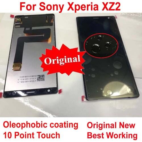 100% Original New Glass Sensor IPS LCD Display 10 Touch Panel Screen Digitizer Assembly For Sony Xperia XZ2 H8216 H8266 H8276