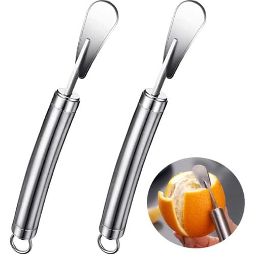 2PC Stainless Steel Peeler Cutter Stainless Steel Orange Grapefruit Peelers Convenient Durable Gadget Kitchen Accessories Cocina