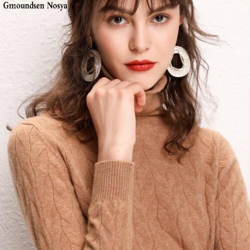 2019 new sweater women turtleneck pullover women knitted sweater fashion Cashmere sweater winter clothes women Leisure sweaters