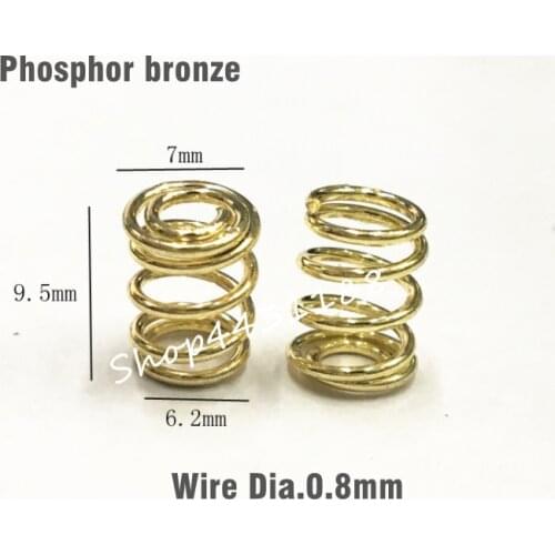 30pcs/lot Wire Dia.0.8mm Phosphor Bronze Small Spring Circuit Board Positive Spring 7*9.5*0.8mm