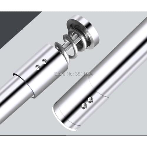 304 Stainless Steel Shower curtain rod Bathroom Shower Curtain Poles Telescopic Rod Super Heavy Load-bearing Clothesline Pole