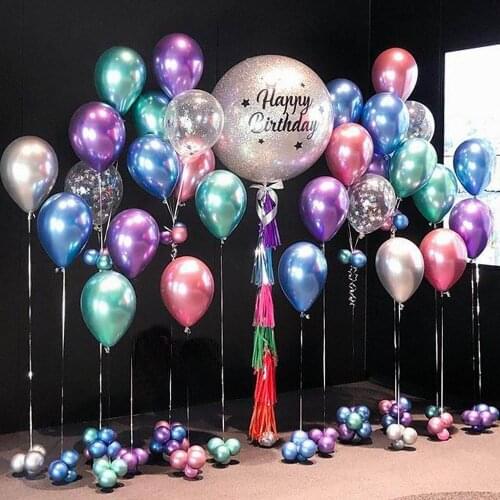 50/100pcs Metallic Latex Balloons 5/10/12 inch Gold silver Chrome Ballon Wedding Decorations Globos Birthday Party Supplies