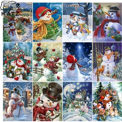 Diamond Painting "christmas Snowman" Memorial Day Gift Embroidery 5D Diy Diamond Painting Handmade Cross Stitch Home Decoration