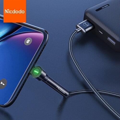 MCDODO 1.8m LED Fast Charging Holder Cable Mobile Phone Charger Data Cord USB Cable For iPhone 12 11 Pro MAX XS XR X 8 7 6s Plus