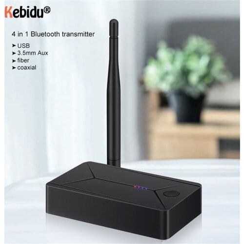 Kebidu 3.5mm AUX Jack Wireless Bluetooth 5.0 Audio Transmitter RCA USB Coaxial Optical Stereo Adapter Dongle For TV PC Headphone