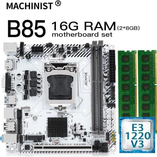 B85 motherboard LGA 1150 set kit with Intel Xeon E3-1220 V3 CPU and 2x8GB=16GB DDR3 RAM mainboard USB3.0 SATA3.0 B85I PLUS