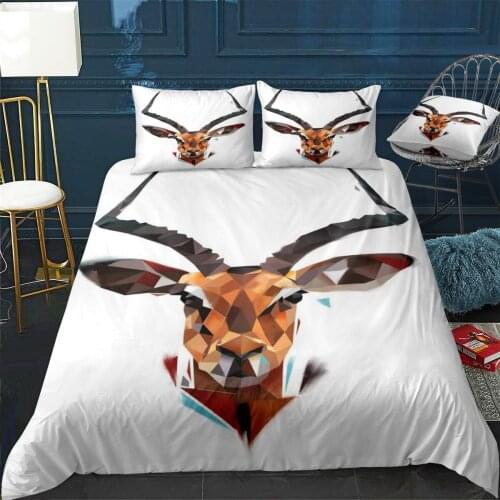 Antelope Quilt Cover Pillowcase 3Piece Comforter Bedding Set With Pillow Case Single Double Duvet Cover Home Decora