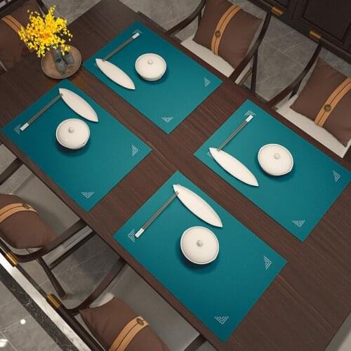 PU luxury leather non-slip placemat Table mat Bowl mat Oilproof heat insulation coaster customize waterproof tablecloth