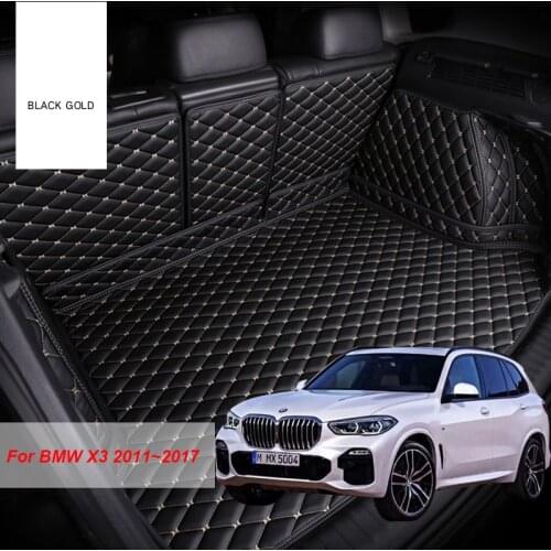 Leather Material Car Trunk Mats For BMW X3 2011 2012 2013 2014 2015 2016 2017 Cargo Liner Accessories