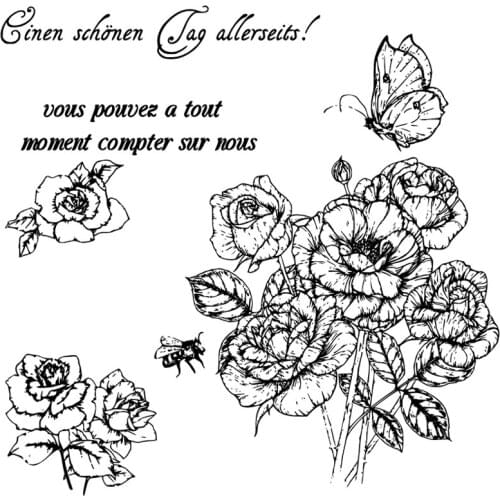 DABOXIBO Beautiful Flowers And Flying Butte Clear Stamps Mold For DIY Scrapbooking Cards Making Decorate Crafts 2020 NEW Arrival