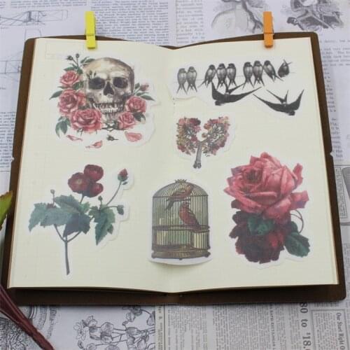 KSCRAFT 60pcs Vintage Designs Vellum Stickers for Scrapbooking Happy Planner/Card Making/Journaling Project