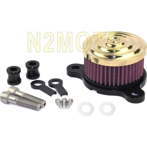 For Harley Sportster XL 883 / 1200 2004-2017 Brass Rough Craft Air filter Intake Cleaner