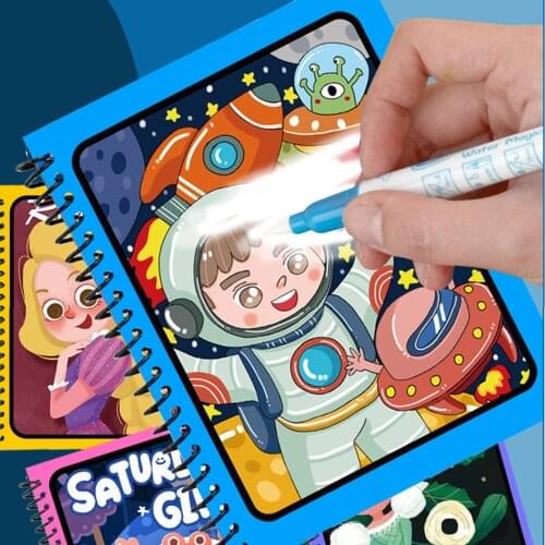 Refillable 5 styles Magic Water Drawing Book Coloring Doodle & Magic Pen Drawing Toys early education For Kids Birthday Gift