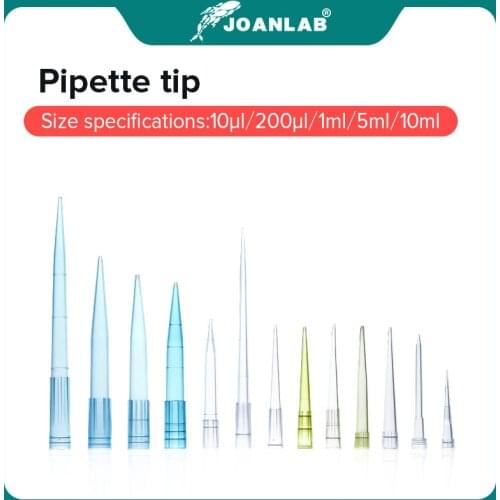 JOANLAB Official Store Laboratory Pipette Tips 10ul 200ul 1ml 5ml 10ml Micropipette Disposable Plastic Pipette Tip Lab Equipment