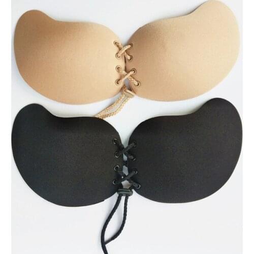Sexy Adhesive Push Up Butterfly Mango Strapless Breath Invisible Silicone Bra