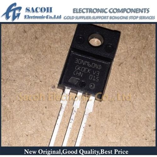 New Original 10PCS/Lot STF30NM60ND 30NM60ND 30NM60 or STF30NM60N 30NM60N TO-220F 30A 600V Power MOSFET