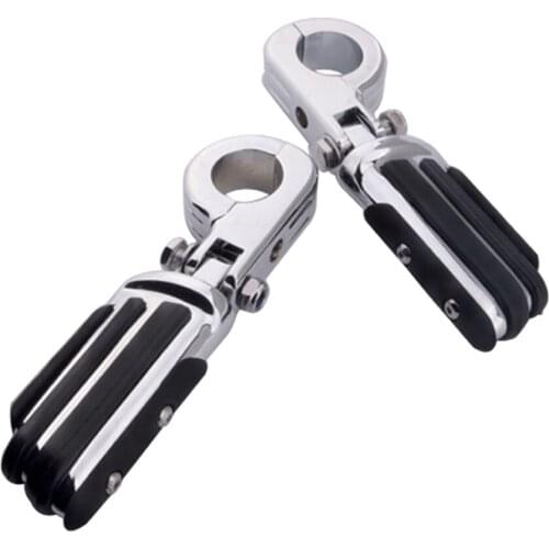 Motorcycle Foot Pegs with Mounting Bracket Foot Rests, Adjustable, Highway Pegs for Yamaha, 32mm / 1.25 inch Engine Guards