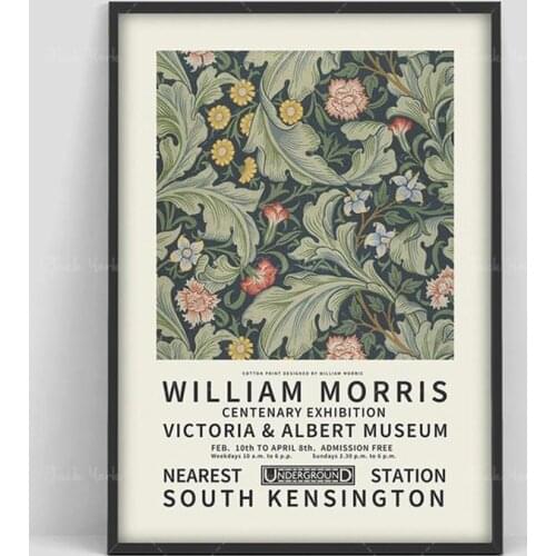 William Morris poster, William Morris Exhibition poster, Flower pattern, Flower poster, Art Printi Matisie poster