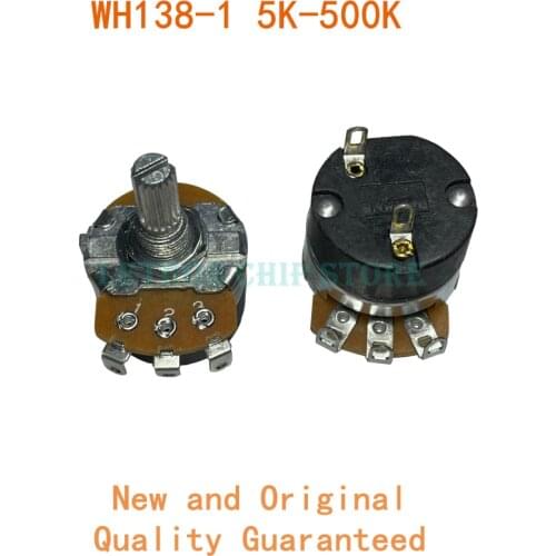 2PCS WH138-1 adjustable resistance speed regulator with switch potentiometer B2K B5K B10K B20K B50K B100K B200K B250K B500K B1M