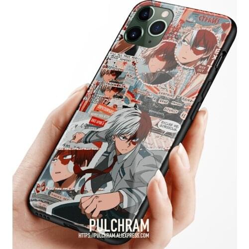 Shoto Todoroki BNHA Anime Glass Soft Silicone Phone Case Cover Shell For iPhone SE 6 7 8 Plus X XR XS 11 12 Mini Pro Max Sumsung
