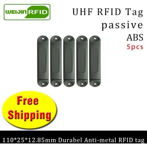UHF RFID metal tag 915mhz 868m M4QT EPC 110*25*12.85mm 5pcs free shipping durable ABS Material rack smart card passive RFID tags