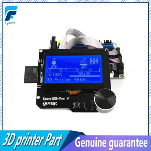 Generic 12864 Panel V1.1 Smart Controller 12864LCD Display With SD Card Holder Support CNC Marlin DIY For Cheetah F6 Ramps