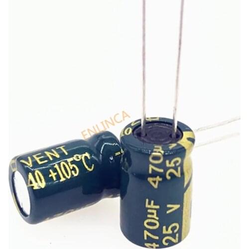 25V 470UF 8*12 high frequency low impedance aluminum electrolytic capacitor 470uf 25v 20